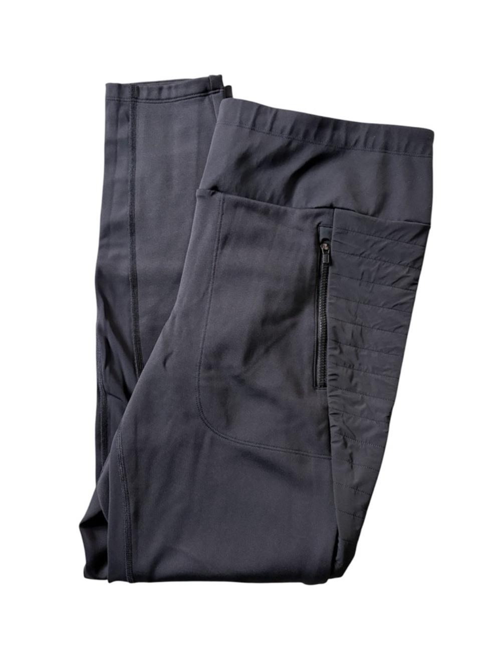 Athleta Peak Hybrid Fleece Side-Pocket Leggings in Black